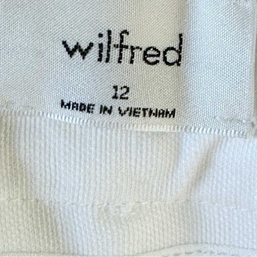 New! Wilfred Linen White Sz 12 Allant Pant Cuffed Crop